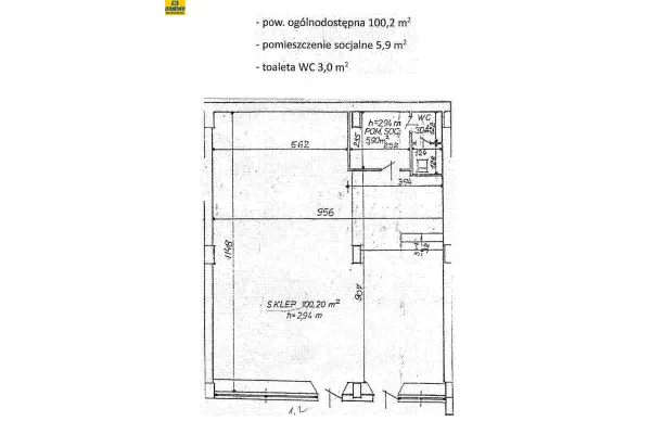 rzeszowski, Rzeszów, ścisłe Centrum, Do wynajęcia lokal hadlowo  109 m2 usługowy, ścicsłe centrum Rzeszowa, rej. dworca